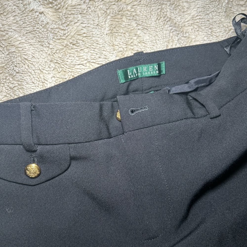 Lauren Ralph Lauren Black Flat-Front Men's Shorts